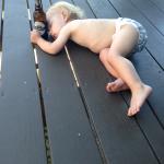 Maine with Renee and Ryan - Rory passed out on the porch