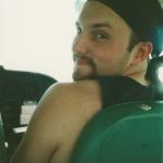 Joe on plane ride Bar Harbor 2000