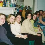 Katie, Vanessa, Nicole, Heather, Joe and me at wine party 2001
