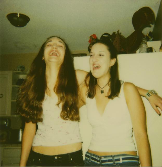 Brittany and Sam at going away party 2002