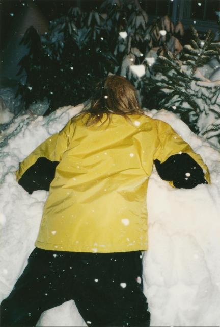 Candace in a snowbank
