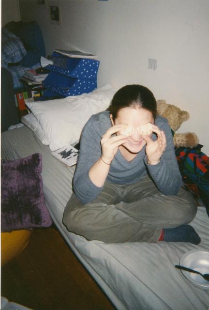 Jen hanging out in my room