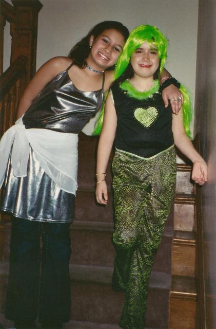 Eidalia and Pamela at Halloween party Oct 2002