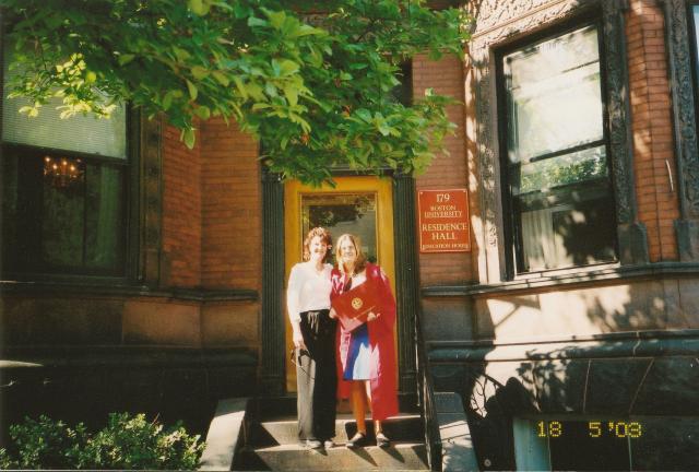 me and mom outside SED house