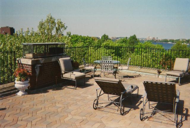 roof patio at David Mugar Way 2004