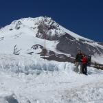 Portland - dad and Viv next to Mt. Hood