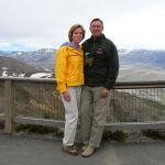 Portland - dad and Viv on Mt. St. Helens