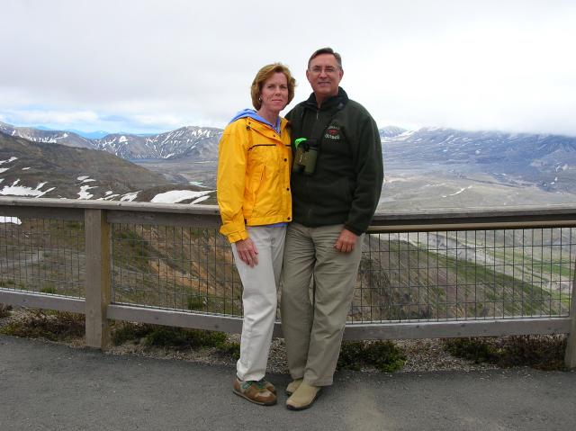 Portland - dad and Viv on Mt. St. Helens