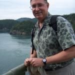 Portland - dad on bridge at Deception Pass