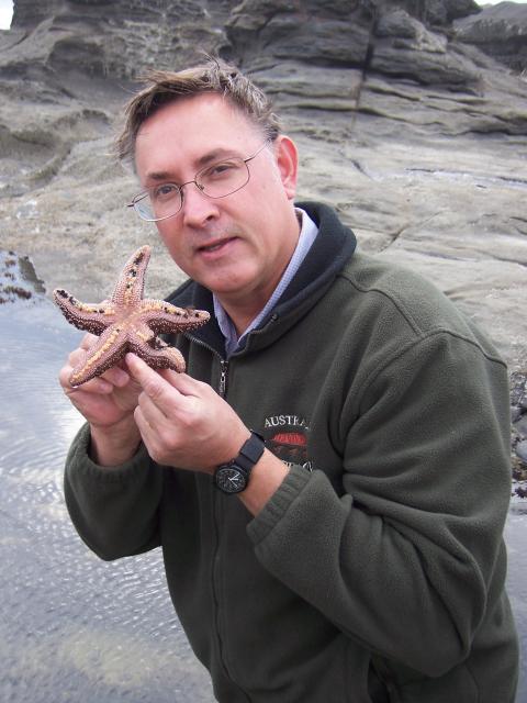 Portland - dad with Yachats starfish