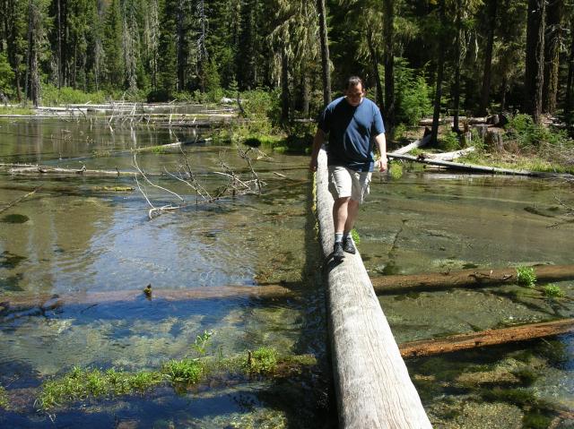 Portland - Jon risking wetness!