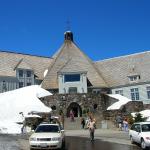 Portland - Sam coming out of scary lodge