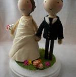 Jenn and Jon cake topper - front