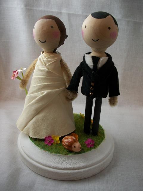Jenn and Jon cake topper - front