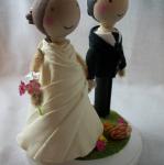 Jenn and Jon cake topper - side