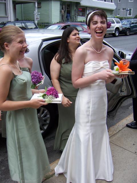 bride and bridesmaids