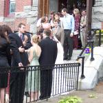 exit from the church