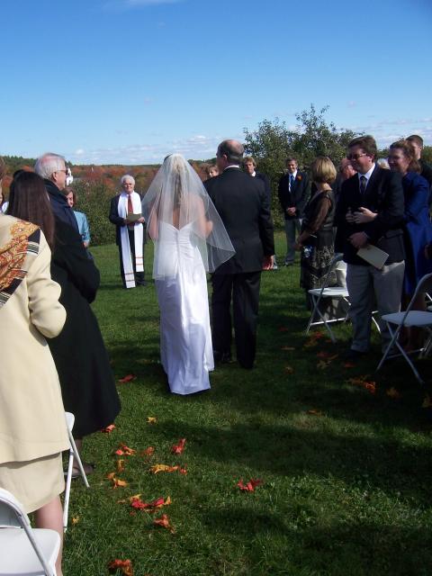 heading up the aisle