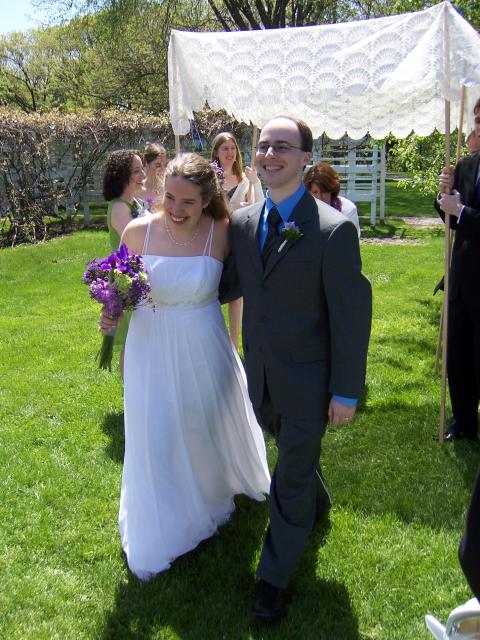 newly married husband and wife