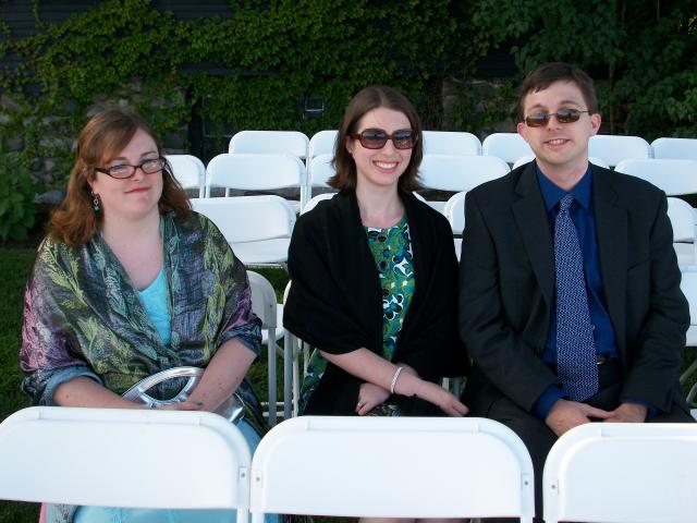 chilling out before the ceremony