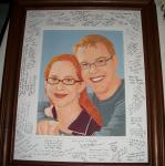 I'm so flattered that they used my painting as their guest book