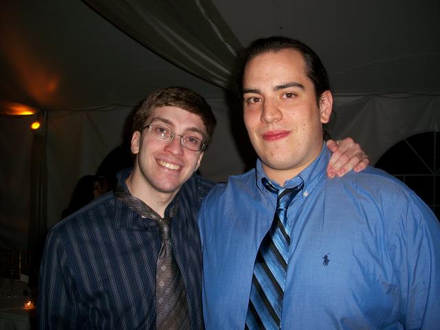 relaxin' (doesn't Jon look spiffy in his new tie)