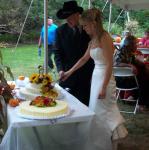cutting the cake