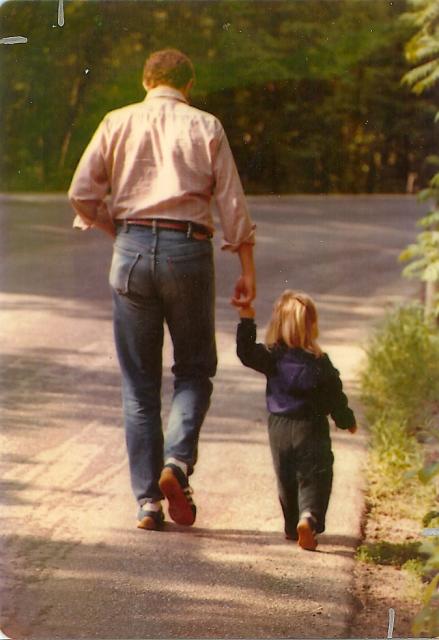me and dad on Deer Lane