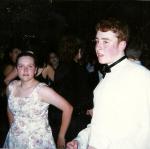 Teresa looking like a deer in headlights and Scott, prom 98