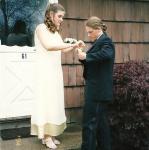 pinning Mark's boutonierre, prom 99