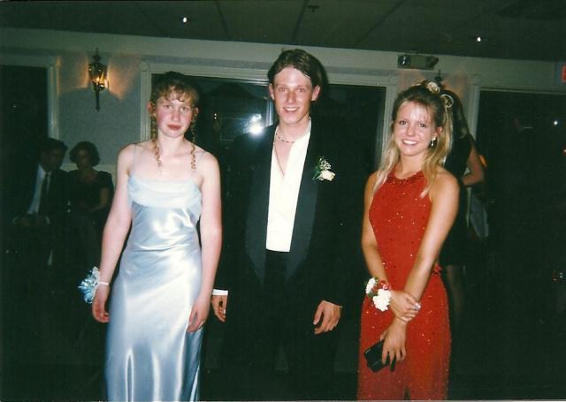 Jenna, Mark, and Candace, prom 99