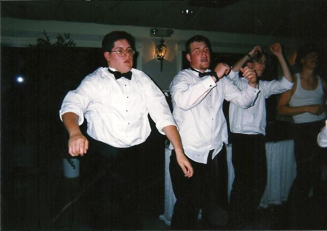 Matt and Carl getting down, prom 99