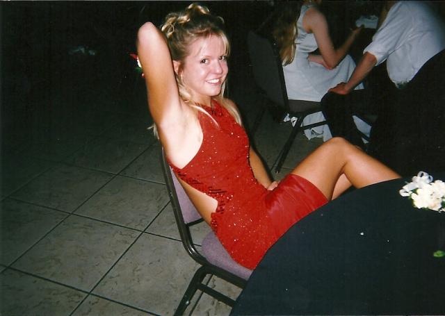 Candace and her crazy tan lines, prom 99