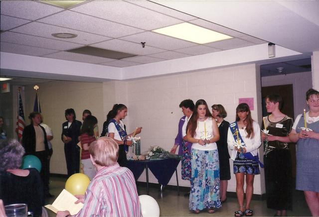 summer of 99 Girl Scout graduation ceremony
