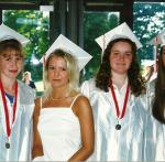 Jenna, Candace, Liz,and me, graduation 99