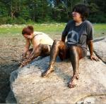 CMP -- Sassy and Moose, when the lake dried up