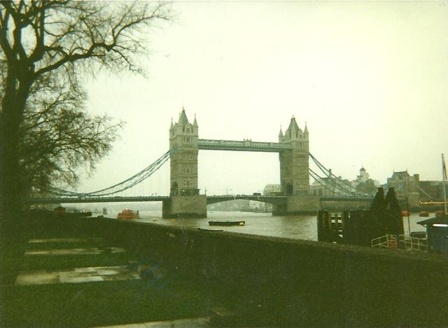 the Tower Bridge, seen from bus tour
