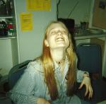 Cass in her dorm room, Huddersfield, England