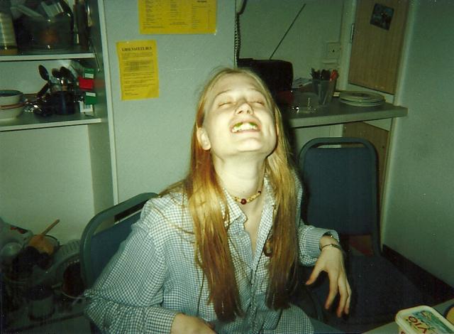 Cass in her dorm room, Huddersfield, England