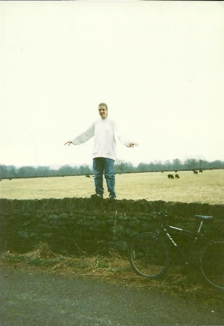 me on bike ride, Huddersfield, England