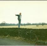 Cass on bike ride, Huddersfield, England