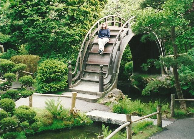me on bridge at Japanese Tea Gardens