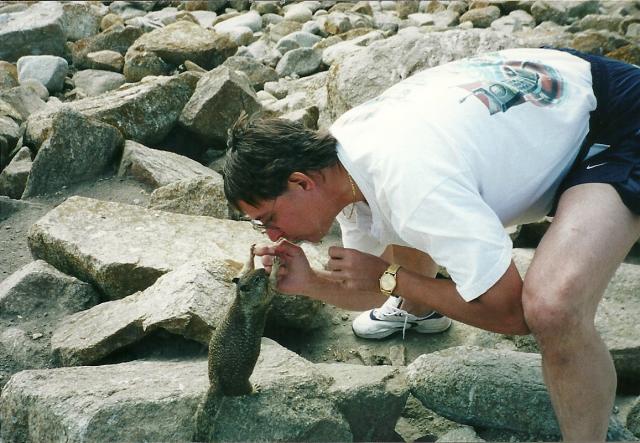 kissin' a squirrel, Pebble Beach