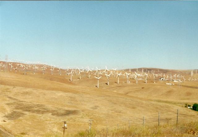 windmills en route to Yosemite