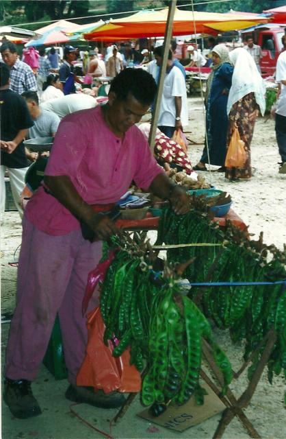 bean vendor, night market in Krau