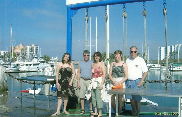 boat cruise -- me, Mr. Bill, mom, Katie, and Bill